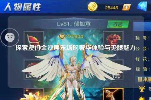探索澳门金沙娱乐场的奢华体验与无限魅力