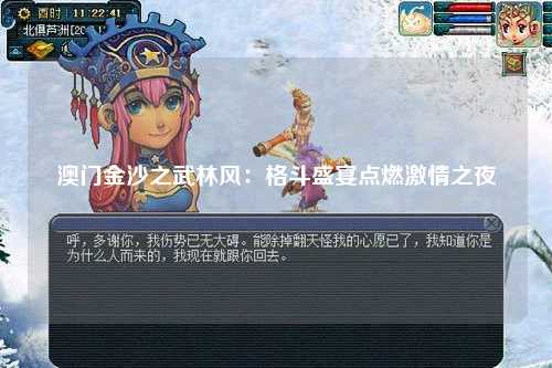 澳门金沙之武林风：格斗盛宴点燃激情之夜